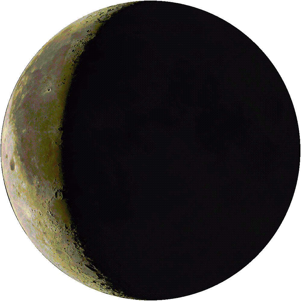 Waning Crescent, Moon at 25 days in cycle