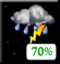 Thursday Night: Showers And Thunderstorms Likely
